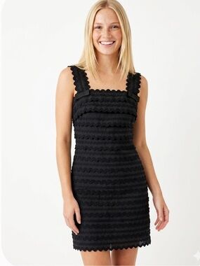 French Connection Racy Ric Rac Strappy Black Mini Dress - Size 2